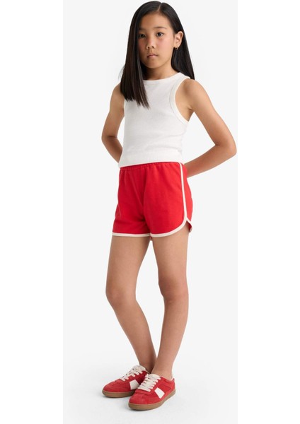 Kız Çocuk Beli Lastikli Basic Düz Şort B5164A825HS