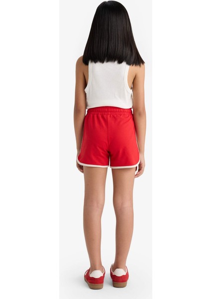 Kız Çocuk Beli Lastikli Basic Düz Şort B5164A825HS