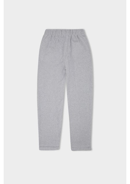 Regular Fit Pantolon Beli Lastikli Basic Düz Bağcıklı Cepli Paça Katlamalı Uzun Boy D9010AX24WN