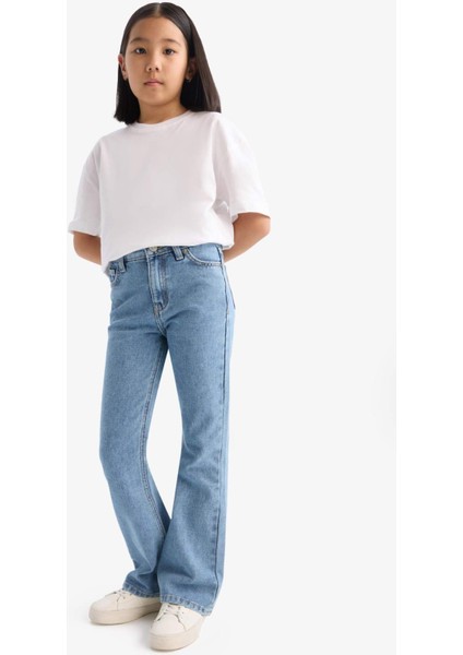 Kız Çocuk Flare Fit İspanyol Paça Jean Pantolon D7096A825SM