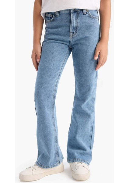 Kız Çocuk Flare Fit İspanyol Paça Jean Pantolon D7096A825SM