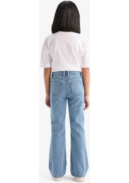 Kız Çocuk Flare Fit İspanyol Paça Jean Pantolon D7096A825SM