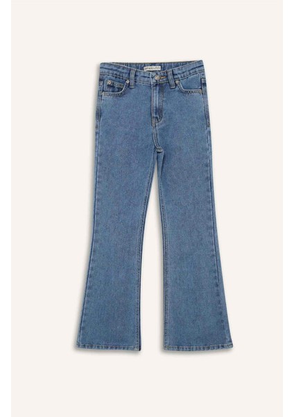 Kız Çocuk Flare Fit İspanyol Paça Jean Pantolon D7096A825SM