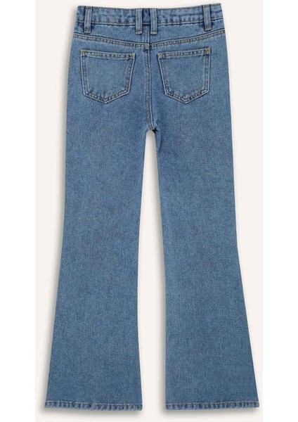 Kız Çocuk Flare Fit İspanyol Paça Jean Pantolon D7096A825SM