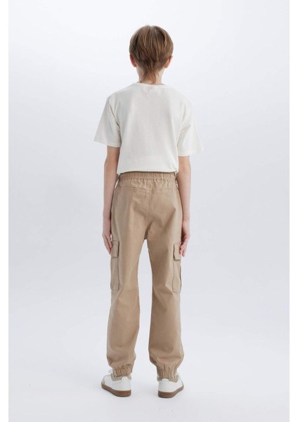 Erkek Çocuk Kargo Jogger Standart Paça Gabardin Pantolon Z1572A625SP