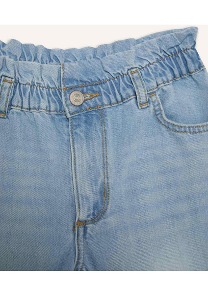 Kız Çocuk Paperbag Jean Şort B8113A825SM
