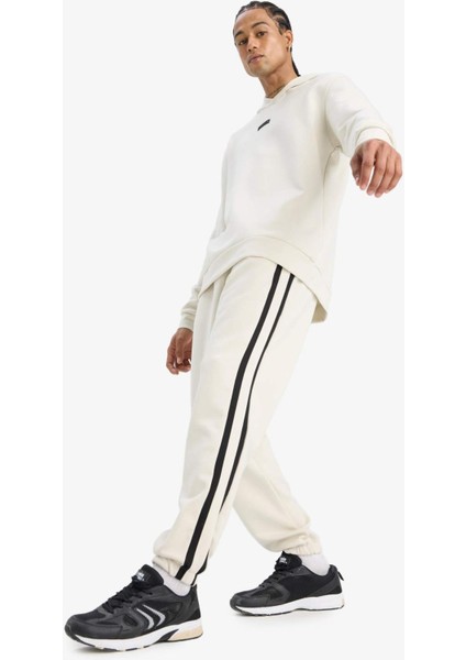 Fit Standart Fit Sporcu Jogger Eşofman Altı İçi Tüylü Skuba Dalgıç Kumaş Lastikli Paça D7525AX25SP