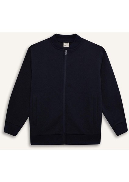 Erkek Çocuk Kolej Yaka Fermuarlı Bomber Ceket D2803A825SP