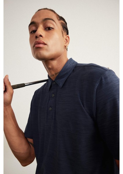 Fit Standart Fit Polo Yaka Sporcu Kısa Kollu Tişört D9241AX25SP