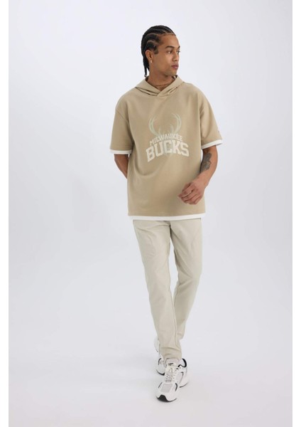 Fit Esnek Kumaş Sporcu Jogger Eşofman Altı Slim Fit Dar Kesim Dokuma Üç Cepli Fermuarlı Paça B2780AX25SP