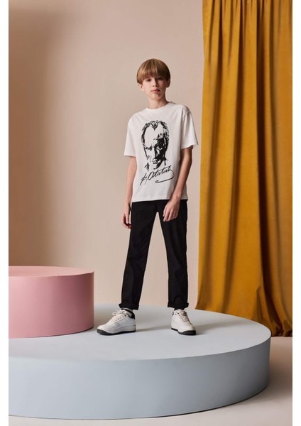 Erkek Çocuk Düz Paça Basic Düz Gabardin Pantolon X4224A625SM