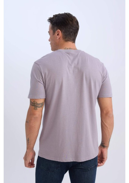 %100 Pamuk New Regular Fit Bisiklet Yaka Basic Düz Kısa Kollu Tişört V7699AZ25SP