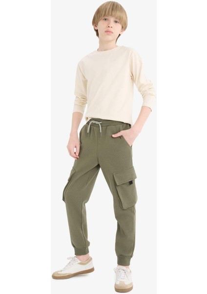 Erkek Çocuk Beli Paçası Lastikli Kargo Cepli Eşofman Altı D8574A825SP