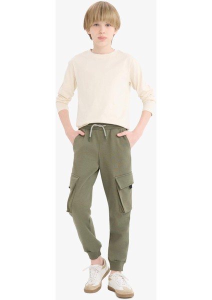 Erkek Çocuk Beli Paçası Lastikli Kargo Cepli Eşofman Altı D8574A825SP