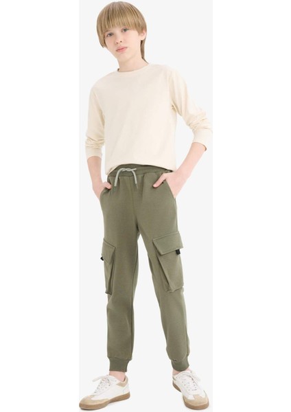 Erkek Çocuk Beli Paçası Lastikli Kargo Cepli Eşofman Altı D8574A825SP