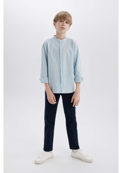 Erkek Çocuk Düz Paça Basic Düz Gabardin Pantolon X4224A625SM