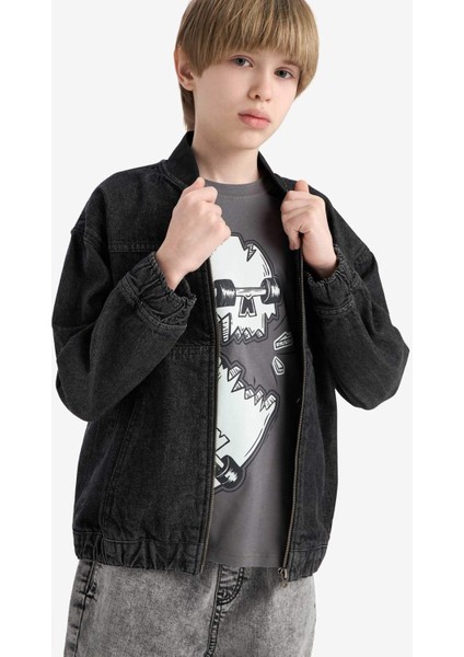 Erkek Çocuk Kolej Yaka Bomber Ceket D6538A825SP