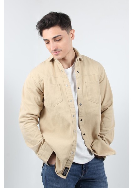 16176 Lyc Çift Cepli Kapaklı Çıtçıtlı Gömlek modelleri