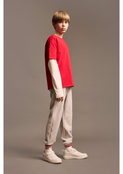 Erkek Çocuk Beli Lastikli Basic Düz Eşofman Altı D8530A825SP