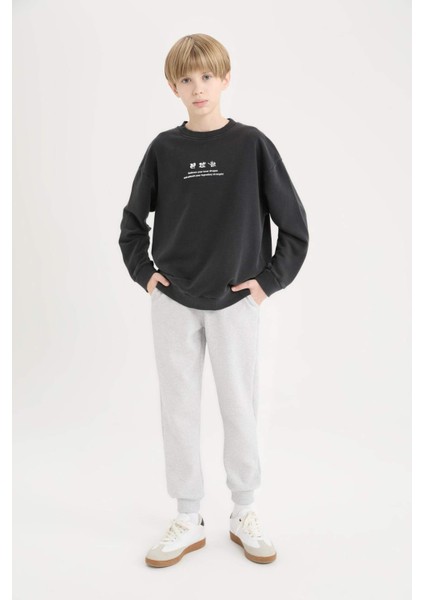 Erkek Çocuk Beli Lastikli Basic Düz Eşofman Altı D8530A825SP