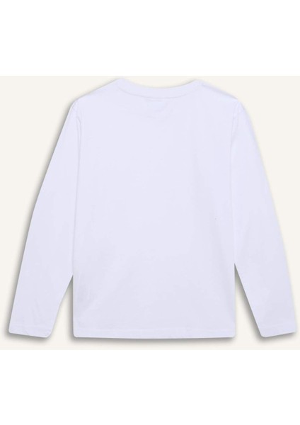 Erkek Çocuk Bisiklet Yaka Basic Düz Uzun Kollu Tişört K1686A625SP