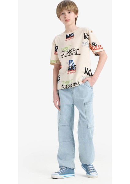 Erkek Çocuk Paraşüt Jean Pantolon D6821A825SM