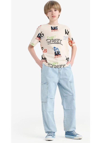 Erkek Çocuk Paraşüt Jean Pantolon D6821A825SM