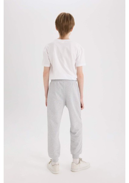 Erkek Çocuk Beli Paçası Lastikli Pike Basic Düz Eşofman Altı B5755A825SP