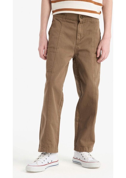 Erkek Çocuk Loose Fit Beli Lastikli Twill Pantolon D9850A825SP