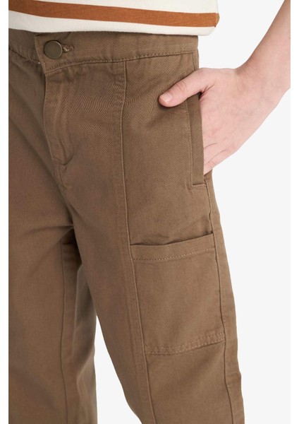 Erkek Çocuk Loose Fit Beli Lastikli Twill Pantolon D9850A825SP