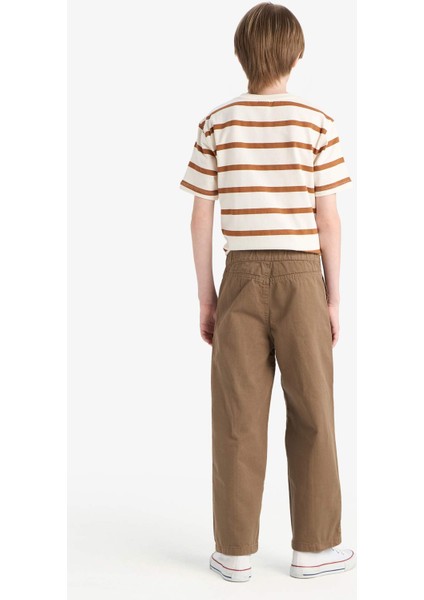 Erkek Çocuk Loose Fit Beli Lastikli Twill Pantolon D9850A825SP