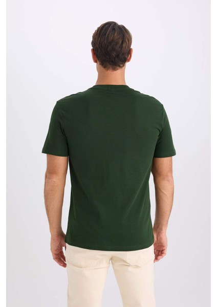 %100 Pamuk New Regular Fit Bisiklet Yaka Basic Düz Kısa Kollu Tişört V7699AZ25SP