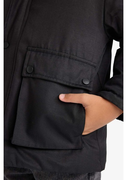 Erkek Çocuk Polo Yaka Çıtçıtlı Mont D5903A825AU