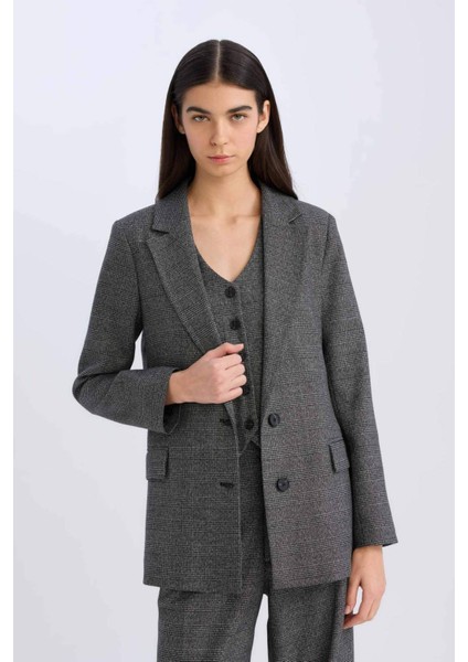 Oversize Geniş Kalıp Düğmeli Blazer Ceket W2206AZ24AU
