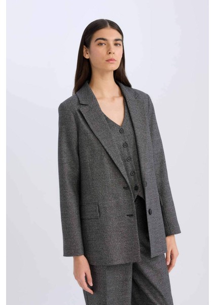 Oversize Geniş Kalıp Düğmeli Blazer Ceket W2206AZ24AU