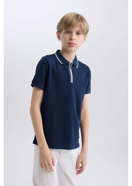 Erkek Çocuk Polo Yaka Pike Kısa Kollu Tişört D9253A825SM