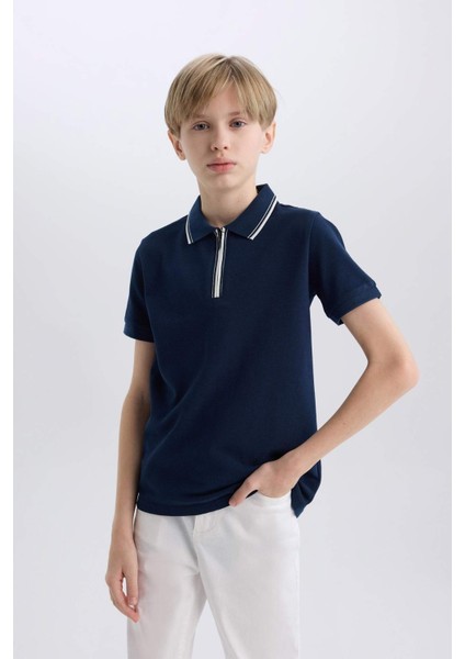 Erkek Çocuk Polo Yaka Pike Kısa Kollu Tişört D9253A825SM
