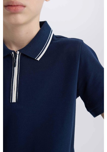 Erkek Çocuk Polo Yaka Pike Kısa Kollu Tişört D9253A825SM