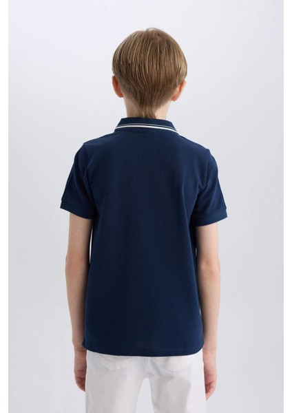 Erkek Çocuk Polo Yaka Pike Kısa Kollu Tişört D9253A825SM