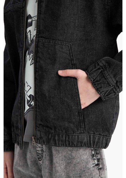 Erkek Çocuk Kolej Yaka Bomber Ceket D6538A825SP