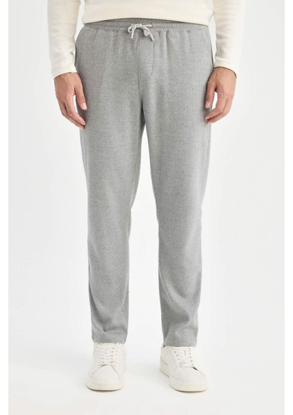 Jogger Pantolon Beli Bağcıklı Cepli Düz Paça D8641AX24AU