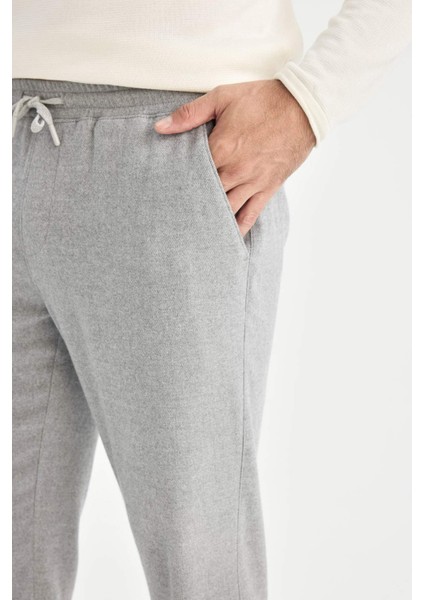 Jogger Pantolon Beli Bağcıklı Cepli Düz Paça D8641AX24AU