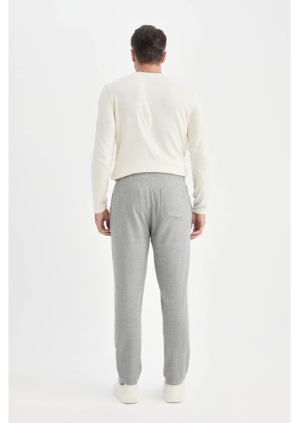 Jogger Pantolon Beli Bağcıklı Cepli Düz Paça D8641AX24AU