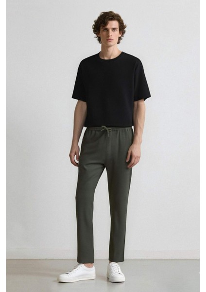 Jogger Pantolon Beli Bağcıklı Cepli Düz Paça D8641AX24AU