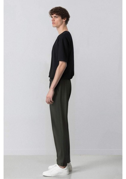 Jogger Pantolon Beli Bağcıklı Cepli Düz Paça D8641AX24AU