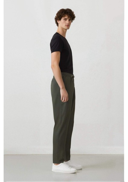 Jogger Pantolon Beli Bağcıklı Cepli Düz Paça D8641AX24AU