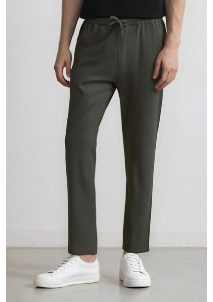 Jogger Pantolon Beli Bağcıklı Cepli Düz Paça D8641AX24AU