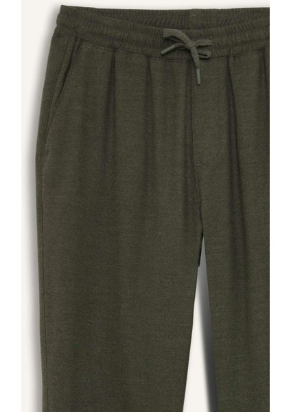 Jogger Pantolon Beli Bağcıklı Cepli Düz Paça D8641AX24AU