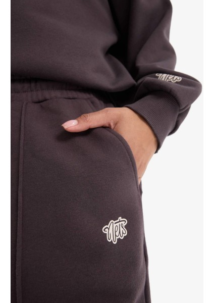 Fit NBA Brooklyn Nets Oversize Geniş Kalıp Çift Cepli Jogger Paça Standart Boy Kalın Sporcu Eşofman Altı D6154AX25SP