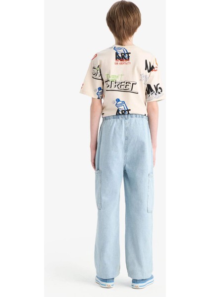 Erkek Çocuk Paraşüt Jean Pantolon D6821A825SM